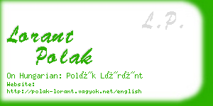 lorant polak business card